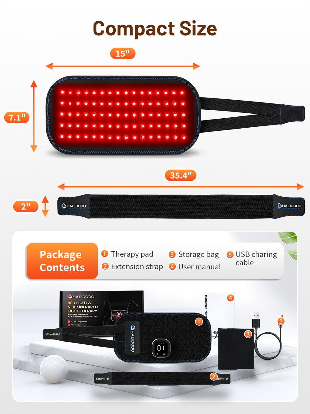 HALIDODO cordless therapy pad ideal for home or travel