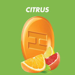 Close-up of HALLS Defense drops highlighting citrus flavor for travel