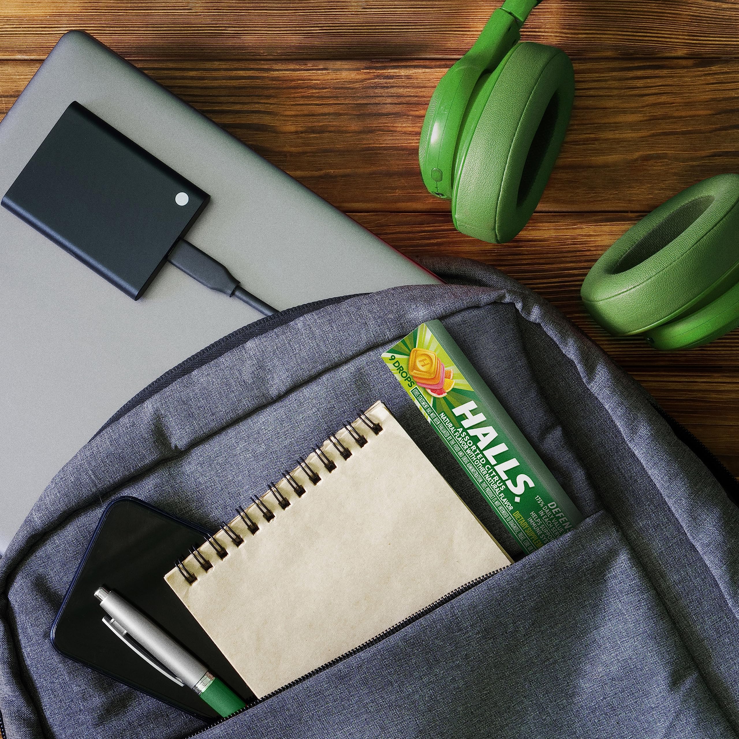 HALLS Defense Vitamin C Drops packaging highlights 180 drops in total.