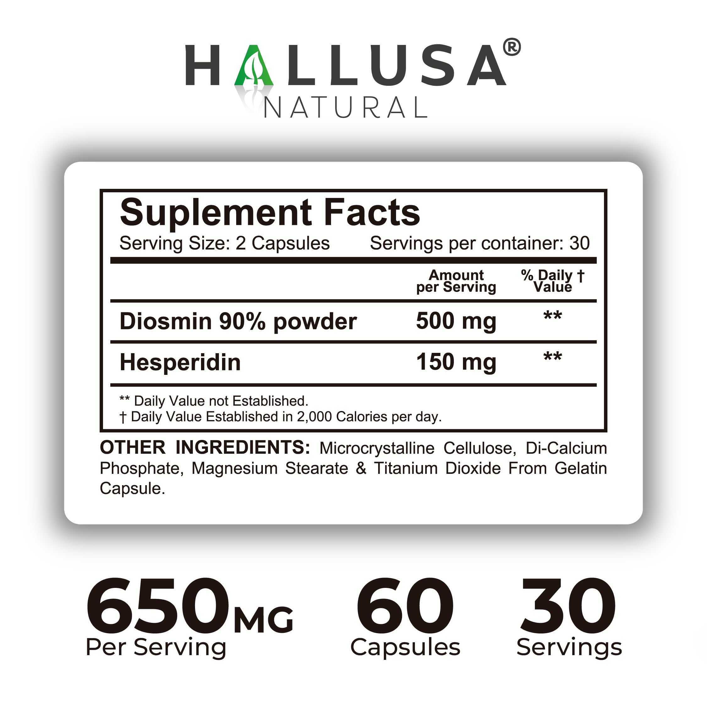 Hallusa Natural Hallosmine bottle open showcasing easy capsule intake