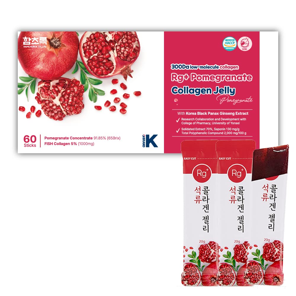 HAMCHOROK RG+ pomegranate jelly label close-up for premium skincare notes