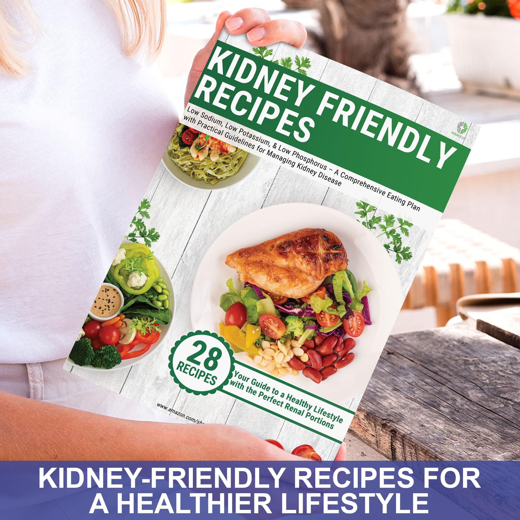 HAMIEW kidney-friendly chart table view shows low-sodium options for daily menus.