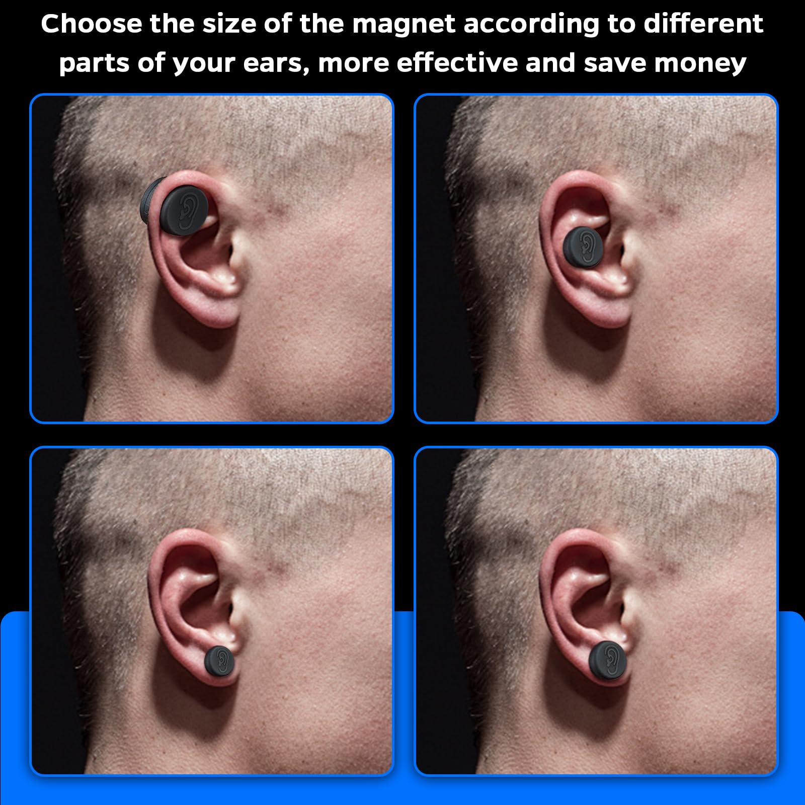 HAMSENBO middle ear magnet designed for balanced pressure on ear contours