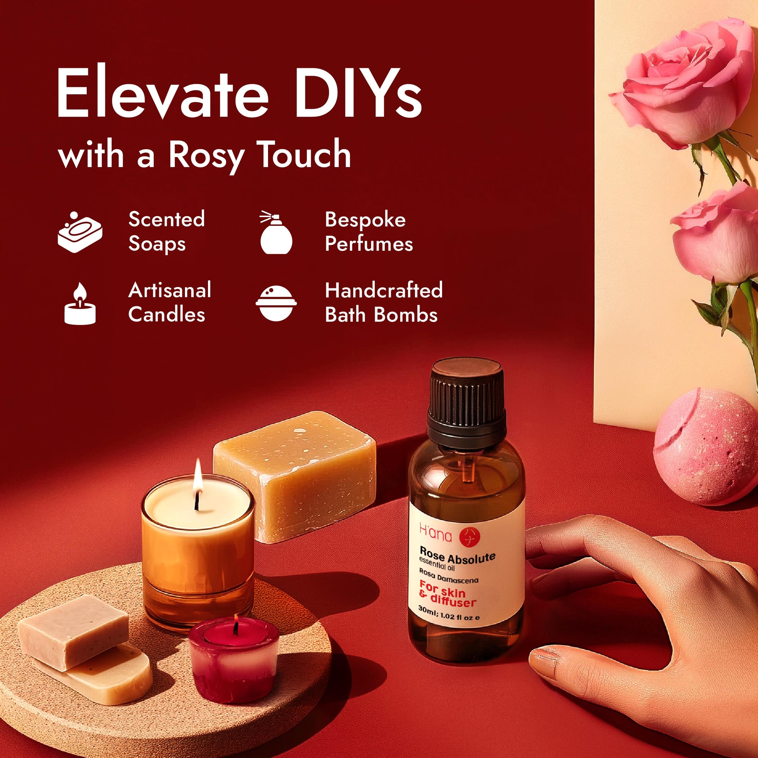 H'ana Rose oil used in candles and soaps projects.