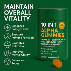 Ingredients panel highlights ashwagandha, maca, tongkat ali in Hanachi gummies