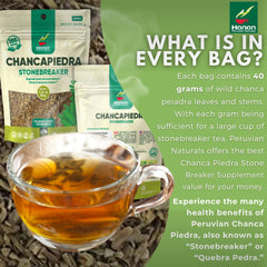 Hanan Chanca Piedra dried leaves from Peru, natural harvest for gentle detox.