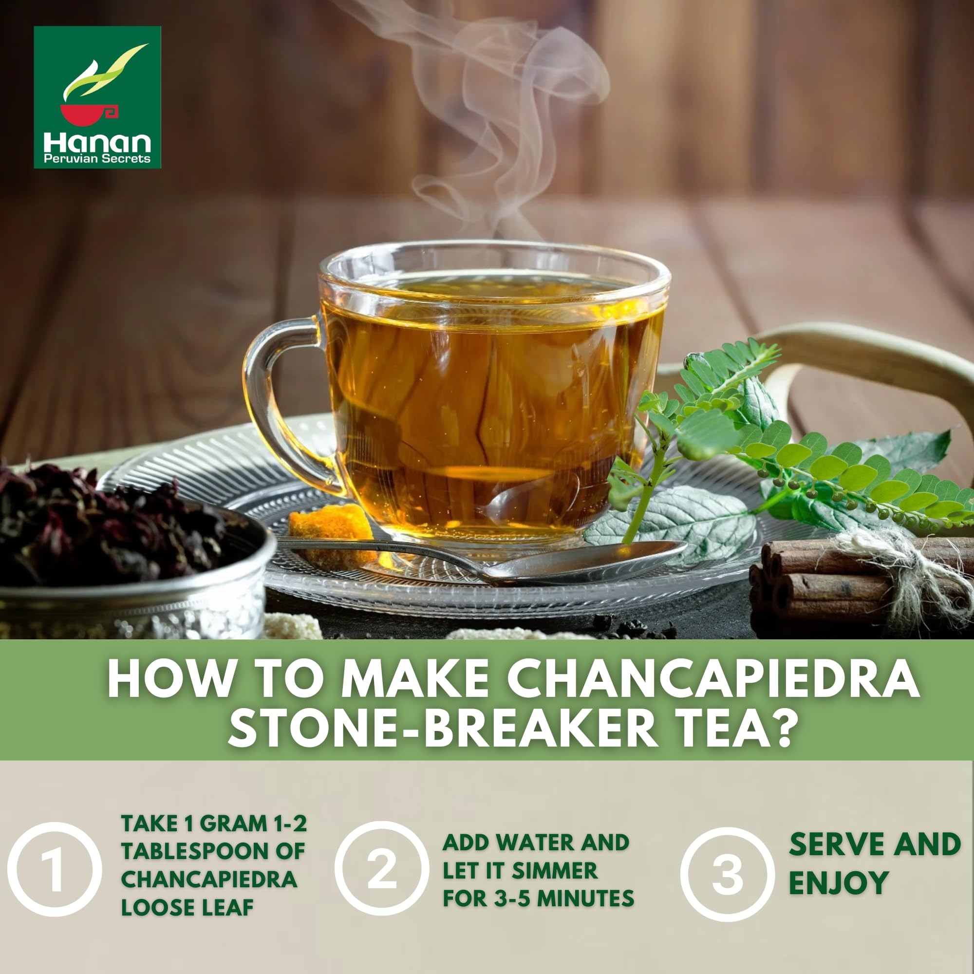 Hanan Chanca Piedra gourmet brew, a convenient daily ritual for gentle wellness.