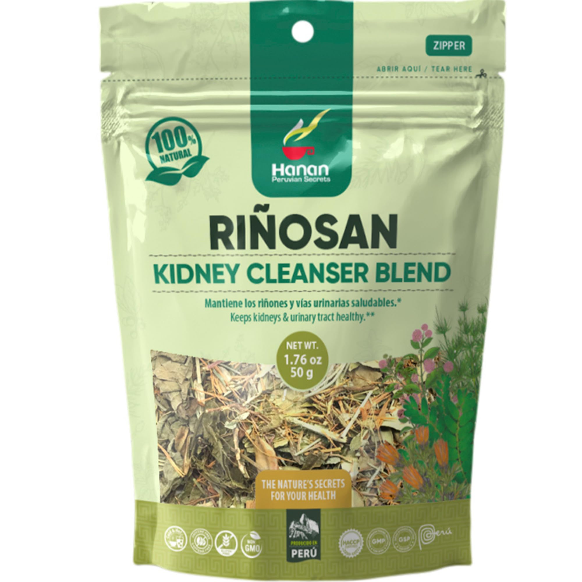 Hanan Riñosan loose tea bag with chanca piedra for kidney support and daily detox