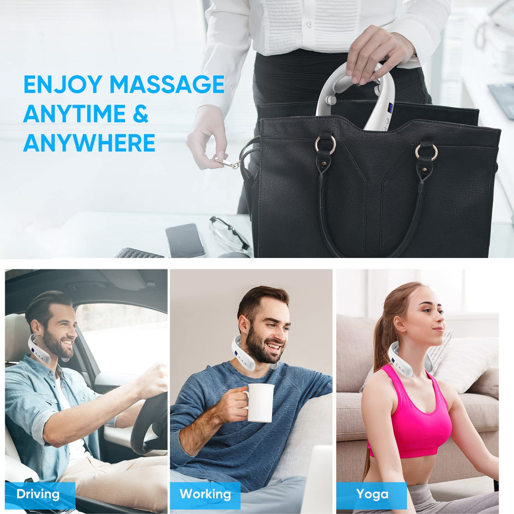 HANASCAR compact design fits bags and desks for quick neck relief.