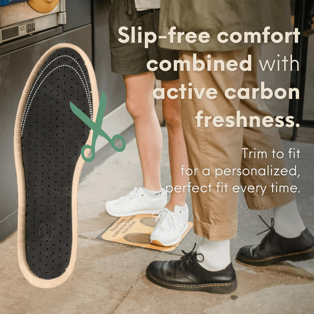 Handarte anti-slip layer keeps insoles in place through the day.