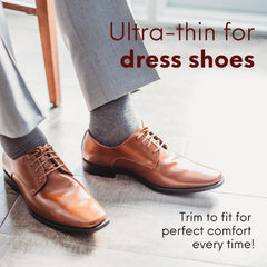 HANDARTE leather sockless insole close-up reveals natural goatskin texture and premium craftsmanship