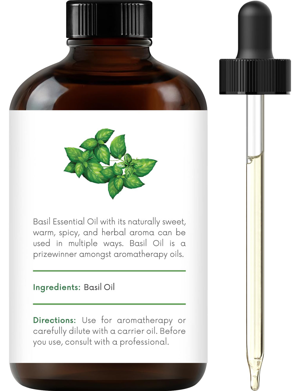 Etiqueta clara de Handcraft Blends albahaca para identificación rápida