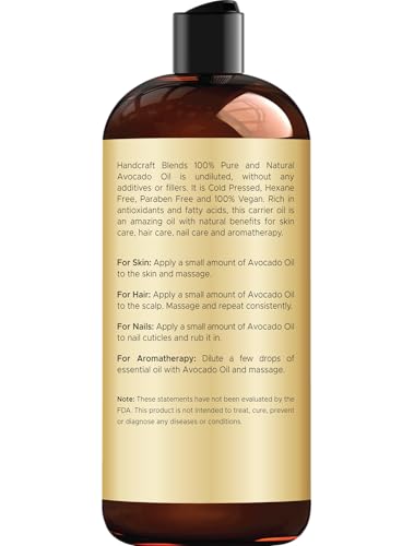 Handcraft Blends Avocado Oil hexane-free label, premium quality