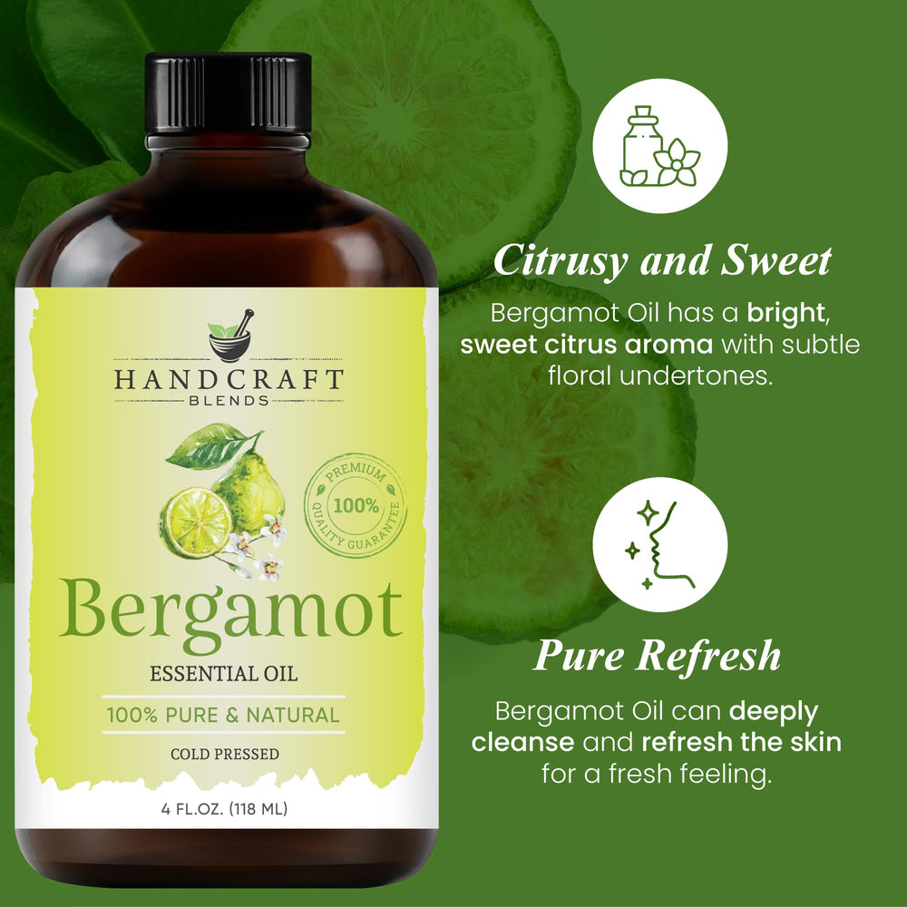 Handcraft Blends bergamot oil amber bottle preserves potency and freshness.