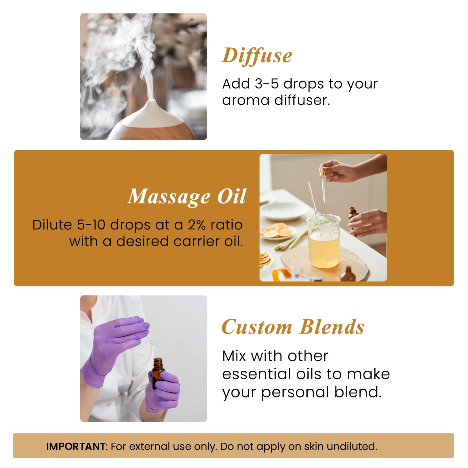 Closeup of Handcraft Blends cinnamon oil label highlighting purity
