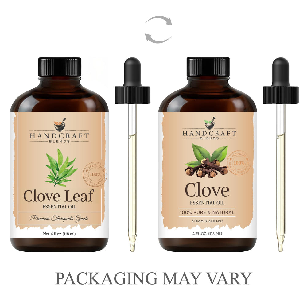 Amber glass preserves purity and potency of Handcraft Blends clove oil.