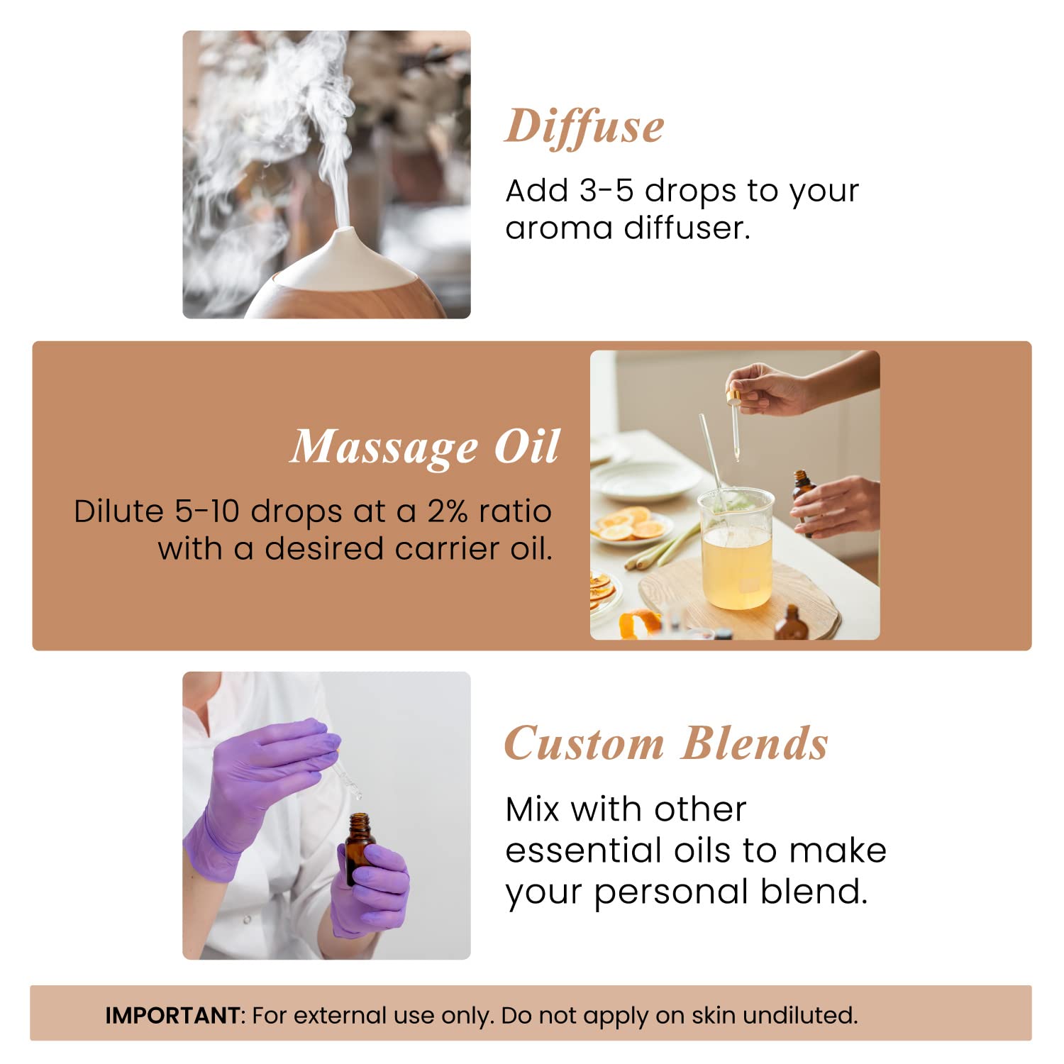 High-quality oil supports skincare formulations with rich fragrance.