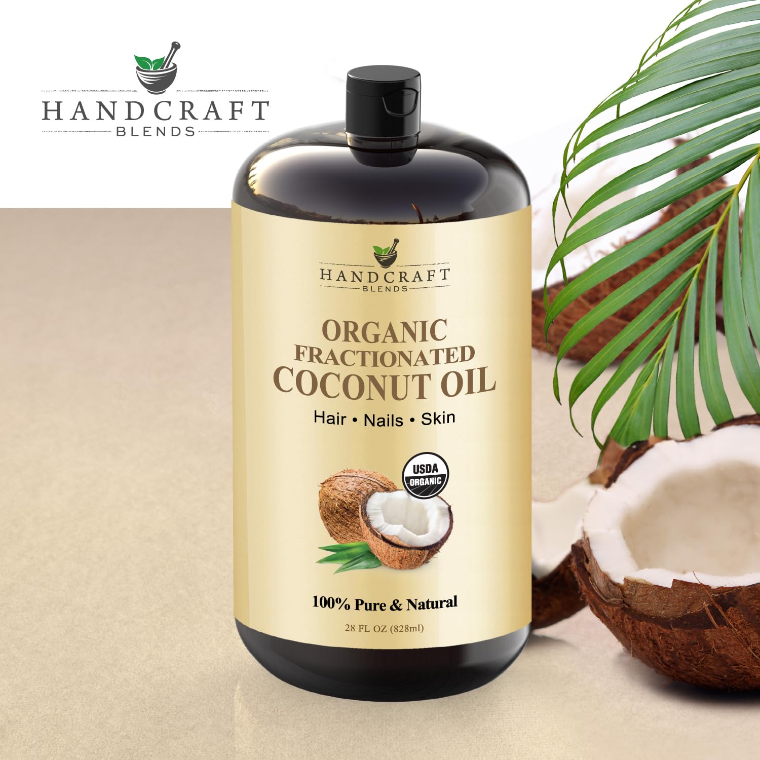 Hair treatment using Handcraft Blends coconut oil for shine and scalp health