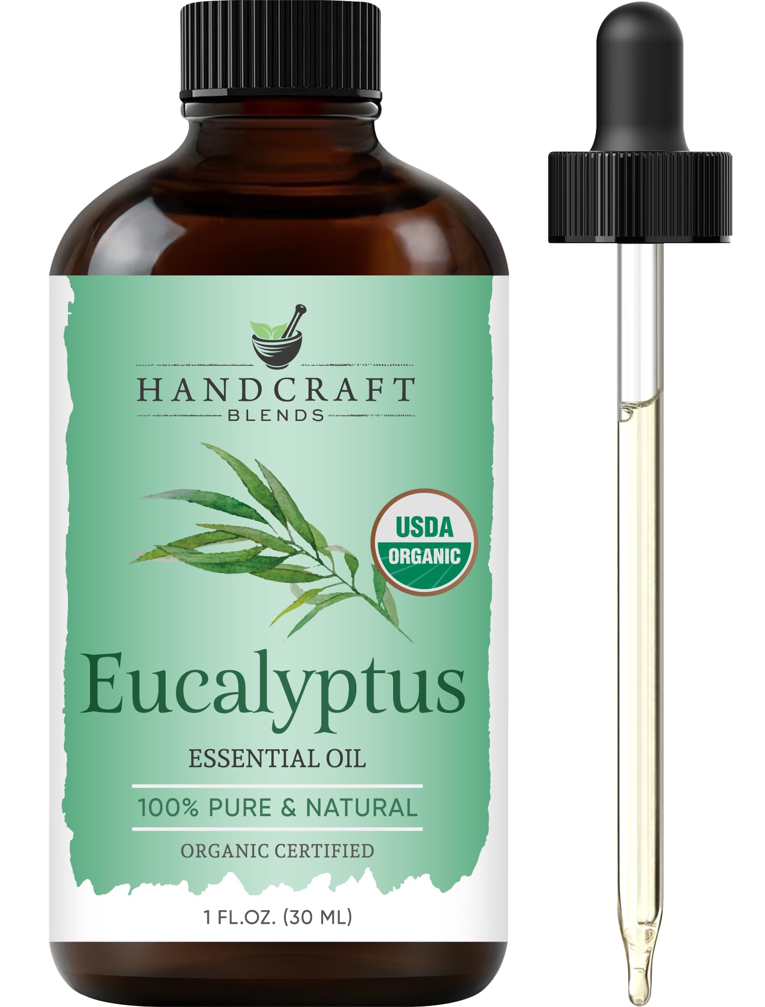 Handcraft Blends eucalipto orgánico en botella ámbar para difusor