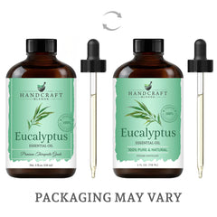 Aceite de eucalipto Handcraft Blends en vidrio ámbar protege la pureza.