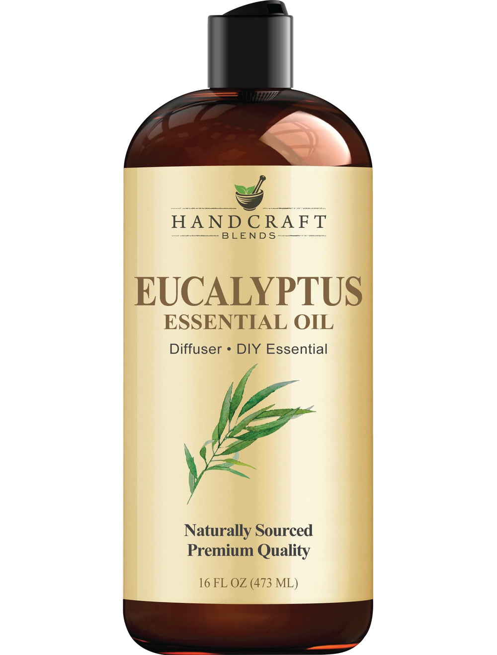 Handcraft Blends eucalyptus oil 16oz bottle for versatile DIY use and diffusion.