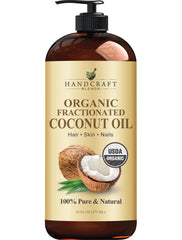 Handcraft Blends Fractionated Coconut Oil bottle pour for fast absorption and versatile use.
