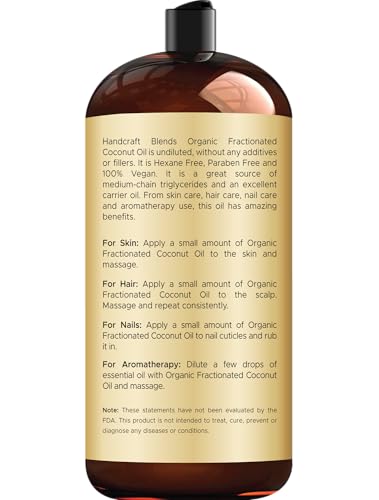 Pouring Handcraft Blends fractionated coconut oil for quick absorption