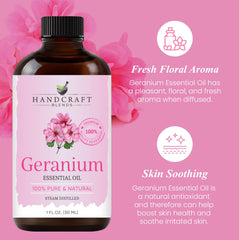 Aplicación en la piel con aceite de geranio Handcraft Blends