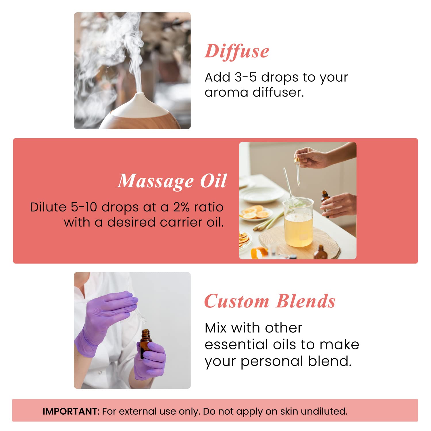 Handcraft Blends grapefruit essential oil supports massage blends with carrier oils.