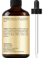 Handcraft Blends uses jojoba, castor and sunflower oils for nourishing scalp and hair.