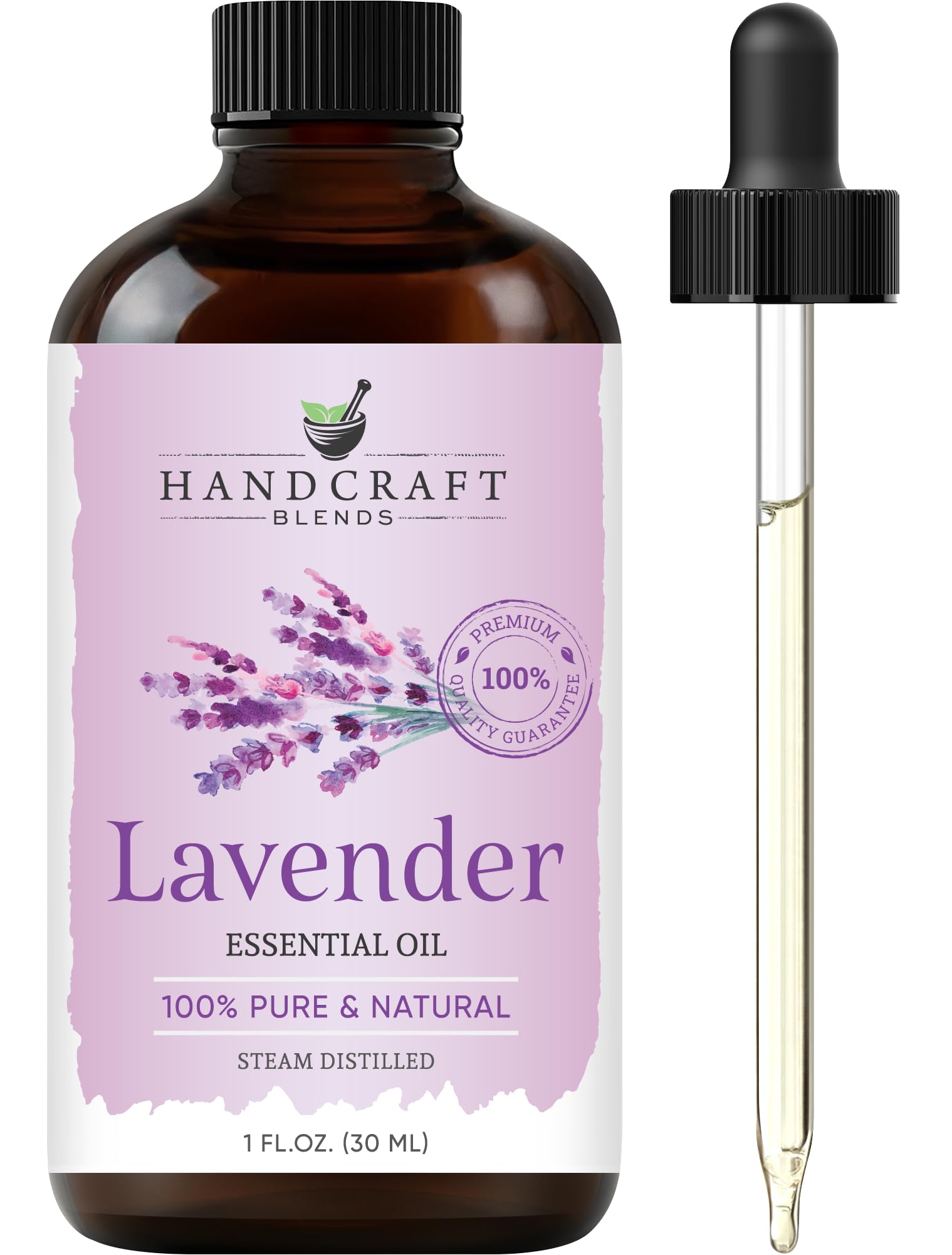 Handcraft Blends lavender oil bottle for pure aromatherapy and diffusing.