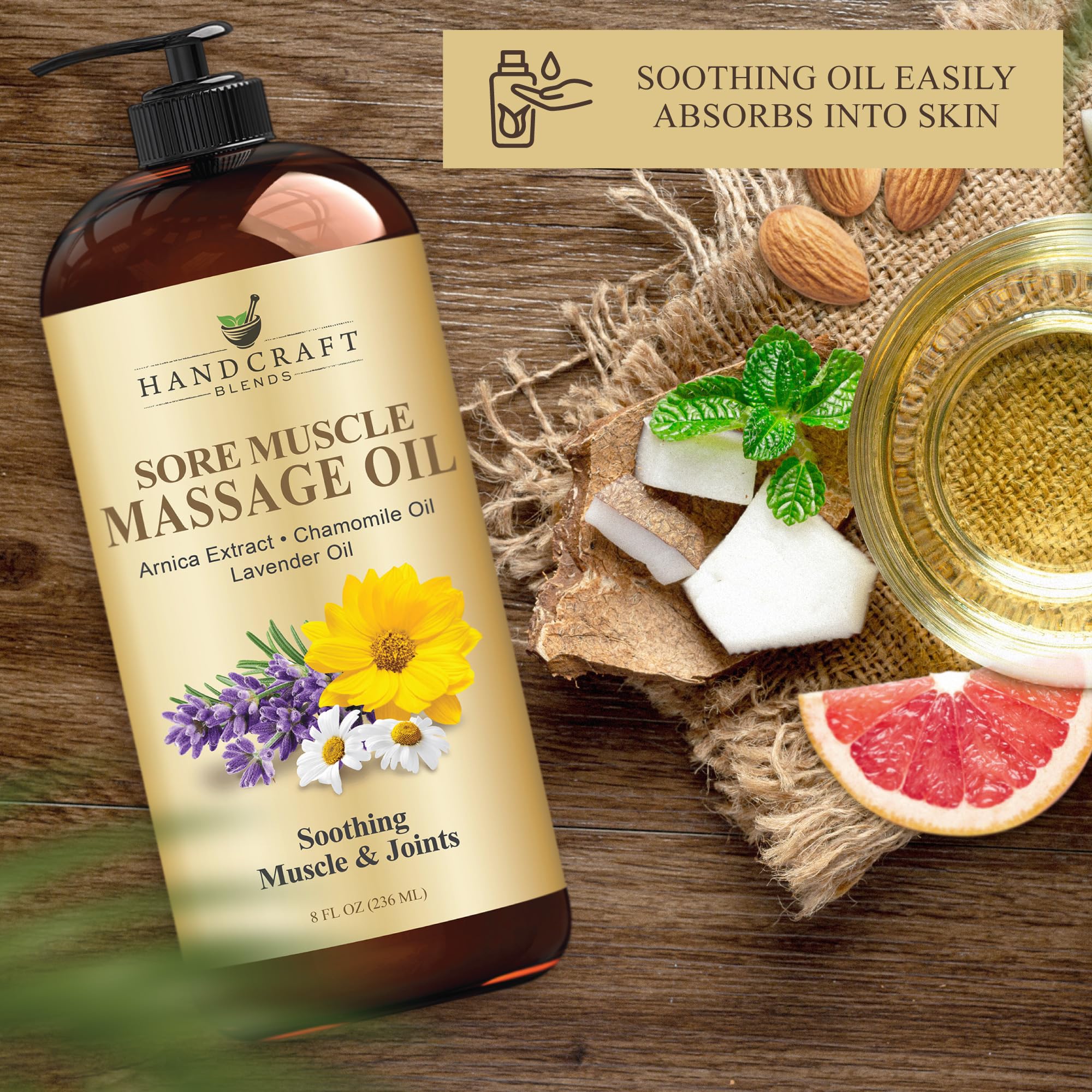 Handcraft Blends Ideal para masajes de cuerpo completo tras un día activo