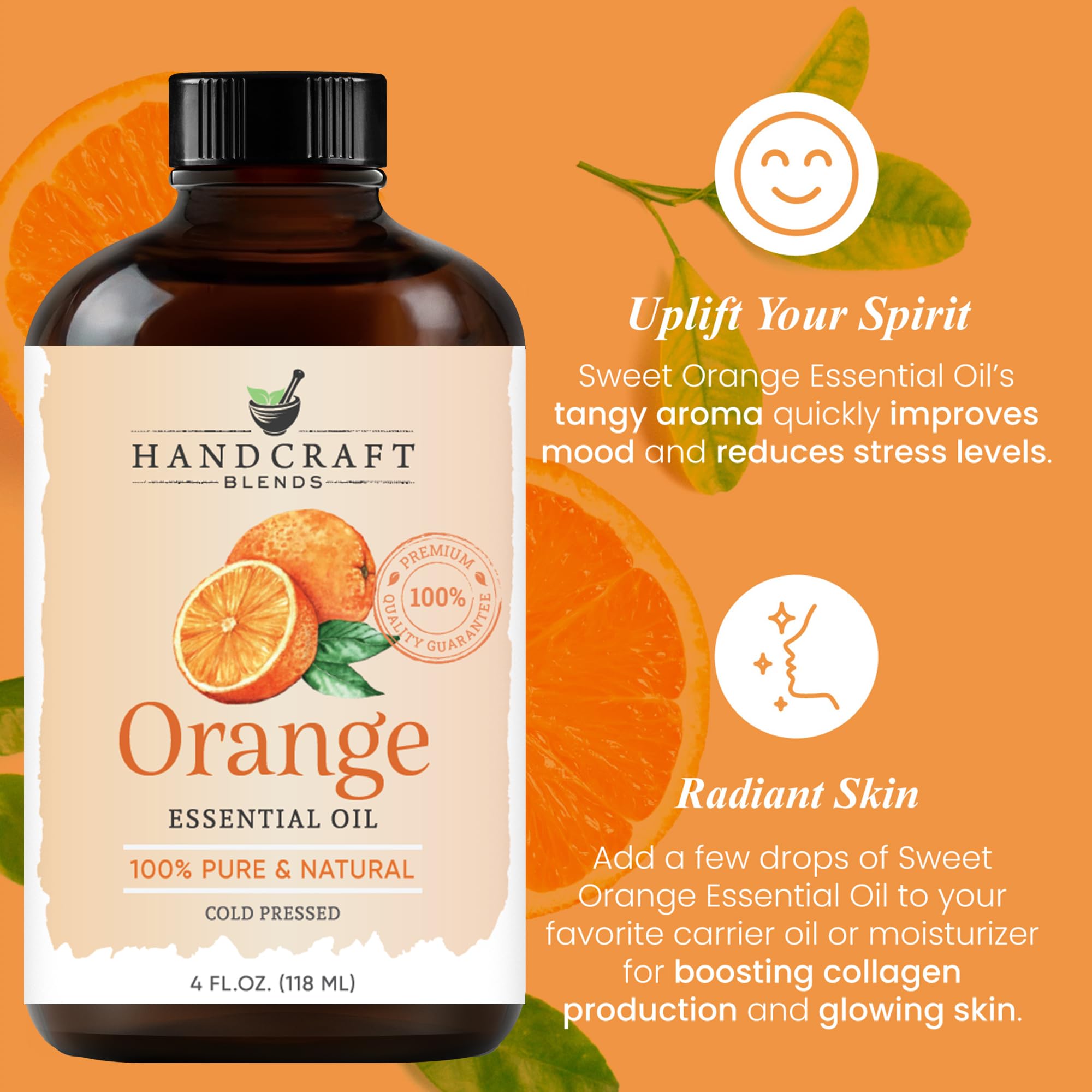 Handcraft Blends Naranja, cuidado de la piel con aroma cítrico.