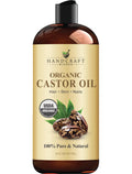 Handcraft Blends Organic Castor Oil 16 oz – Pure Carrier Oil for Hair, Lashes & Brows | Expeller-Pressed, Hexane-Free
