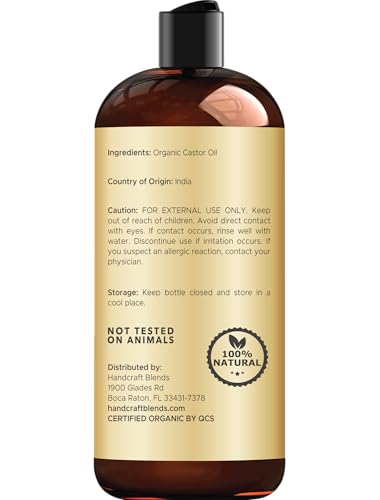 Handcraft Blends Organic Castor Oil applied to lashes and brows for conditioning.