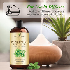 Handcraft Blends Peppermint Oil candle DIY scene illustrates minty scent in candles.