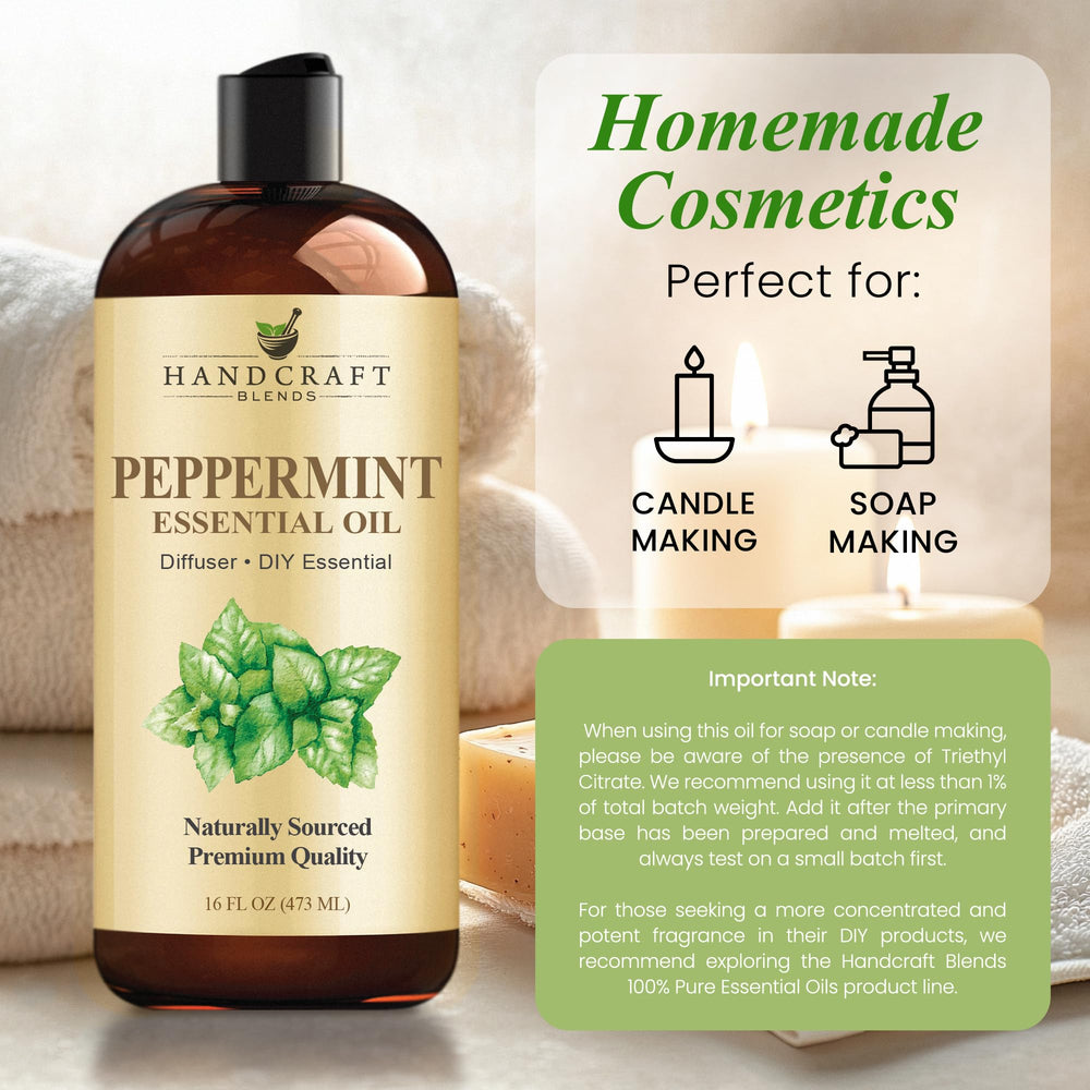 Handcraft Blends Peppermint Oil massage oil application on skin.