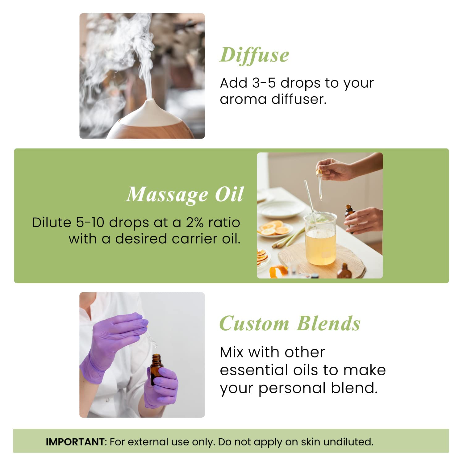 Handcraft Blends Peppermint Essential Oil for relaxing massage with cooling feel.