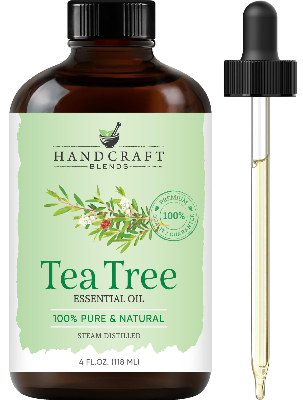 Handcraft Blends Tea Tree Oil 4 oz bottle for diffusers and aromatherapy