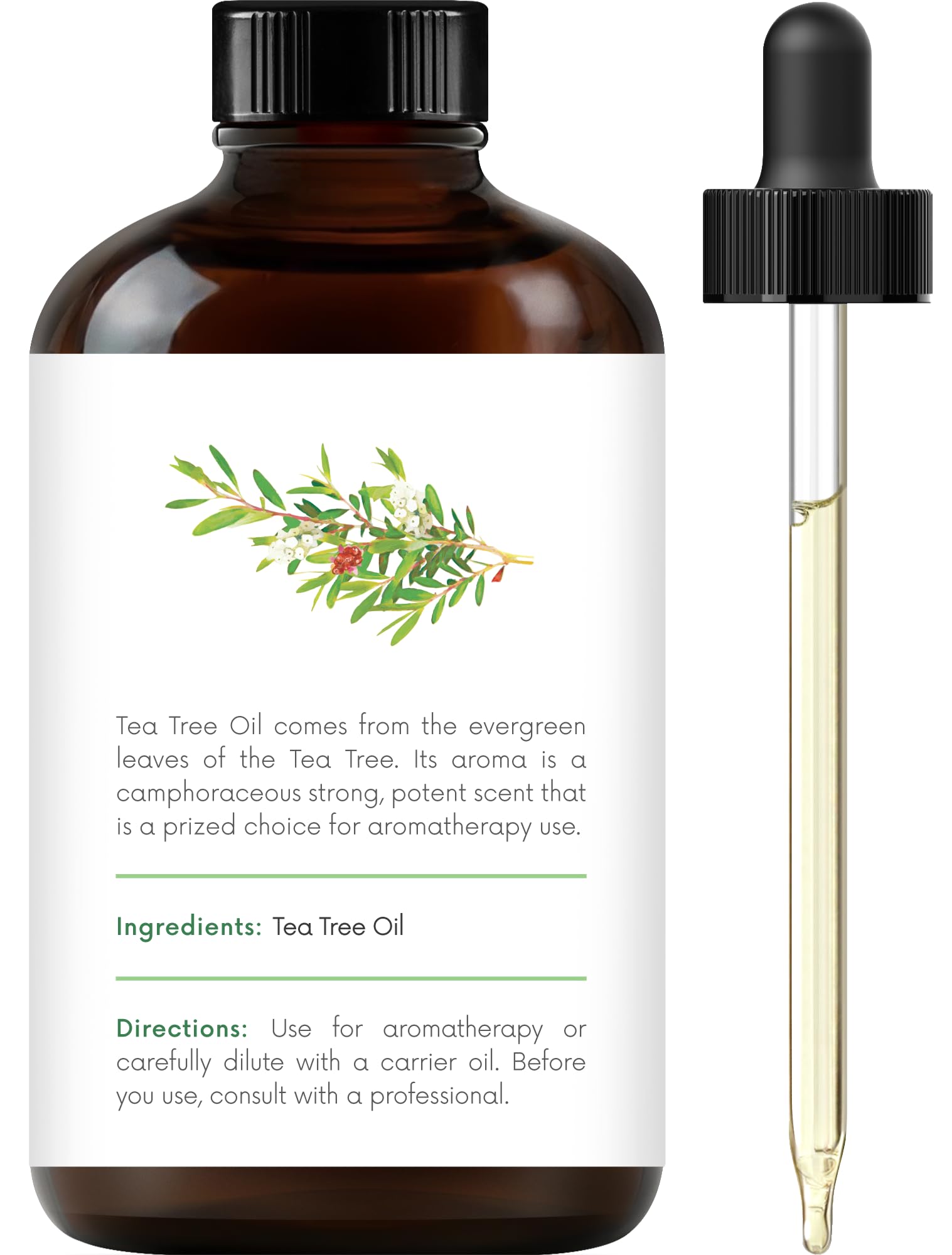 Handcraft Blends Tea Tree Oil with dropper for precise usage