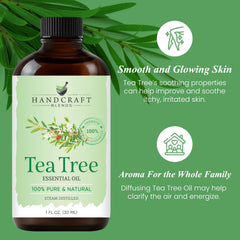 Tea Tree Oil used in skin care application by Handcraft Blends.