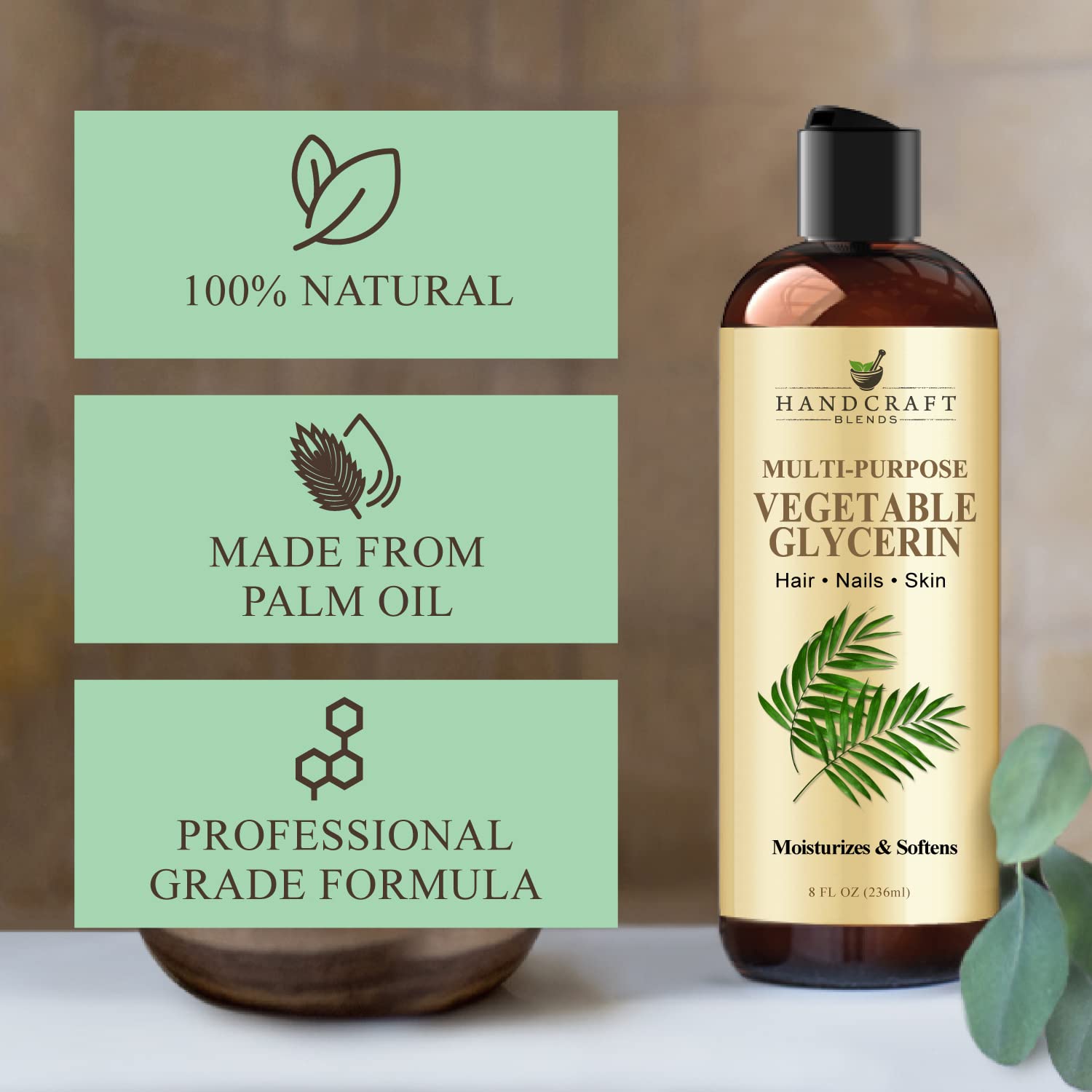 Handcraft Blends glycerin used as a massage carrier oil for soothing routines
