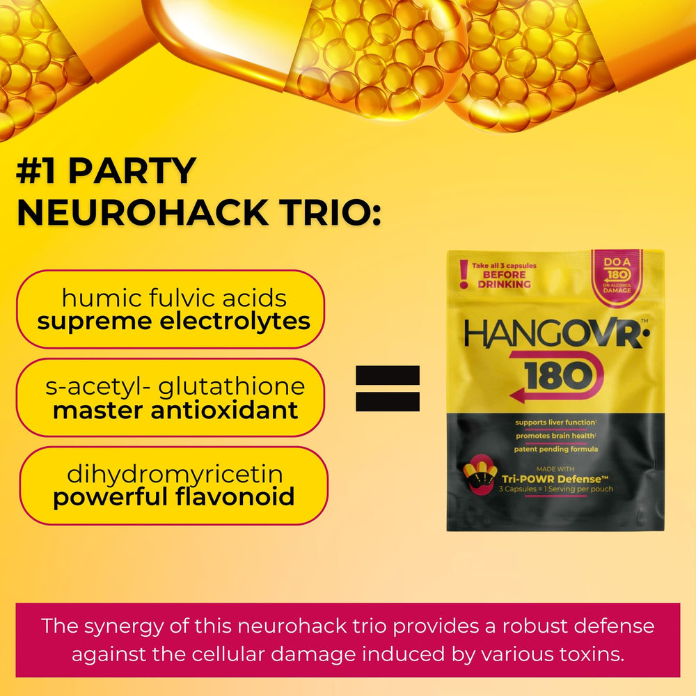 Hangovr-180 Tri-Power travel scene with bottle ready for use.