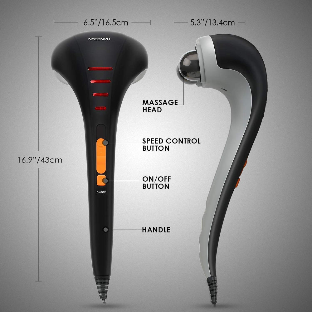 Interchangeable nodes on the MG400 customize massage depth and texture.