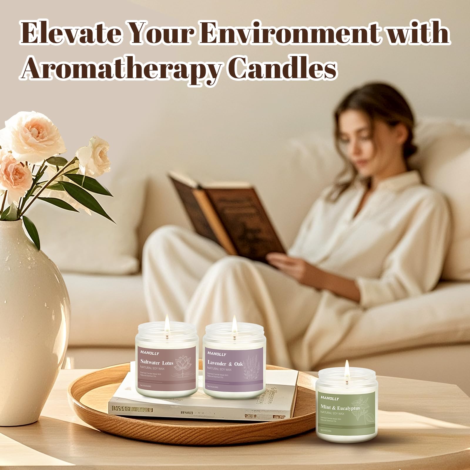 Hanolly Balsam & Cedar candle evokes forest vibes in living spaces
