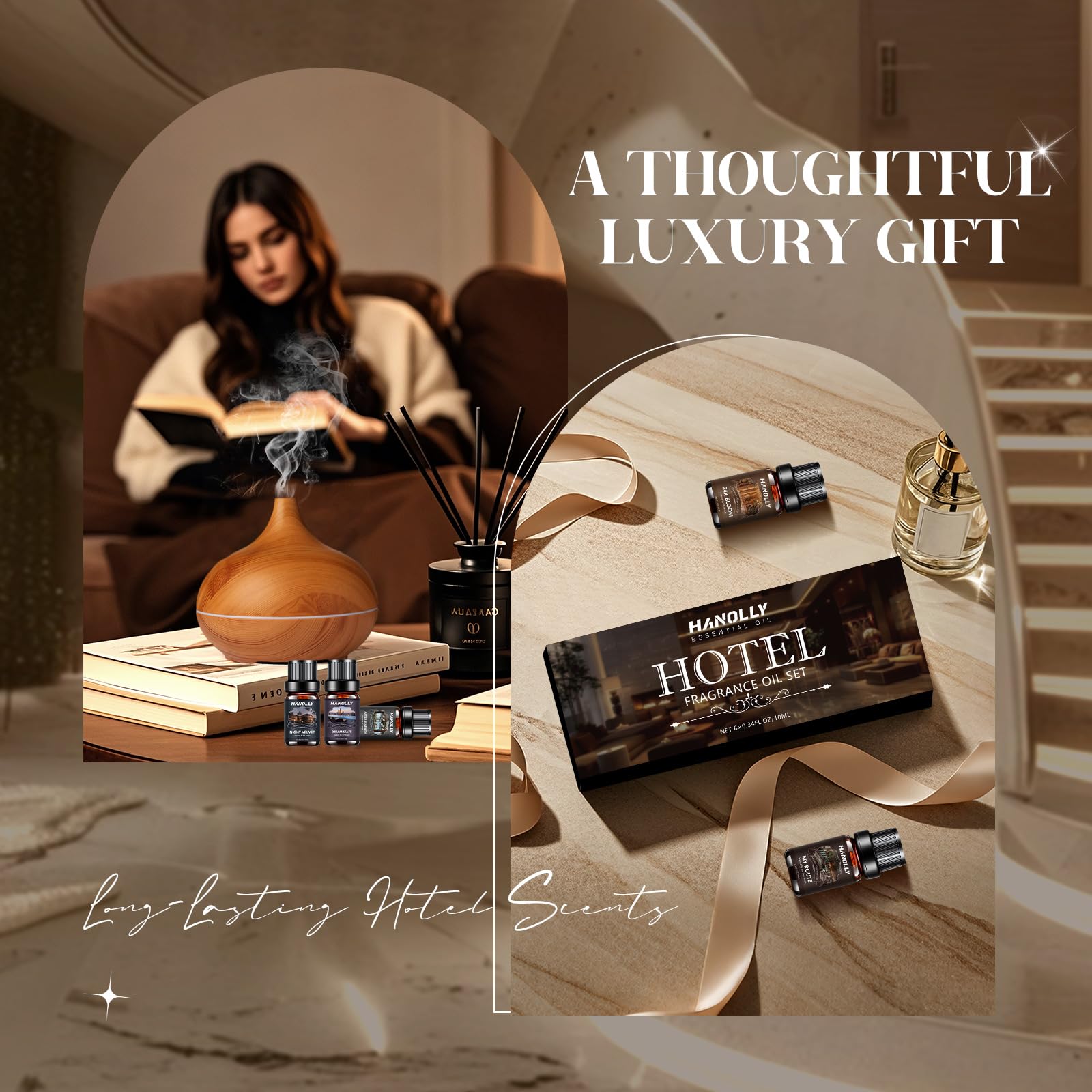 Hanolly After Warmth bottle evokes comforting warmth for spa and evenings.
