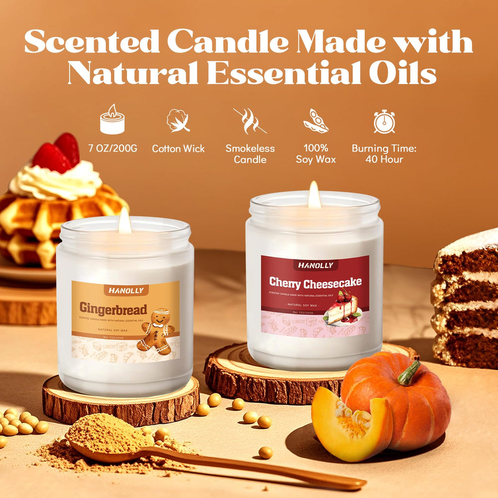 Hanolly Cherry Cheesecake candle adds rich bakery vibes for date night