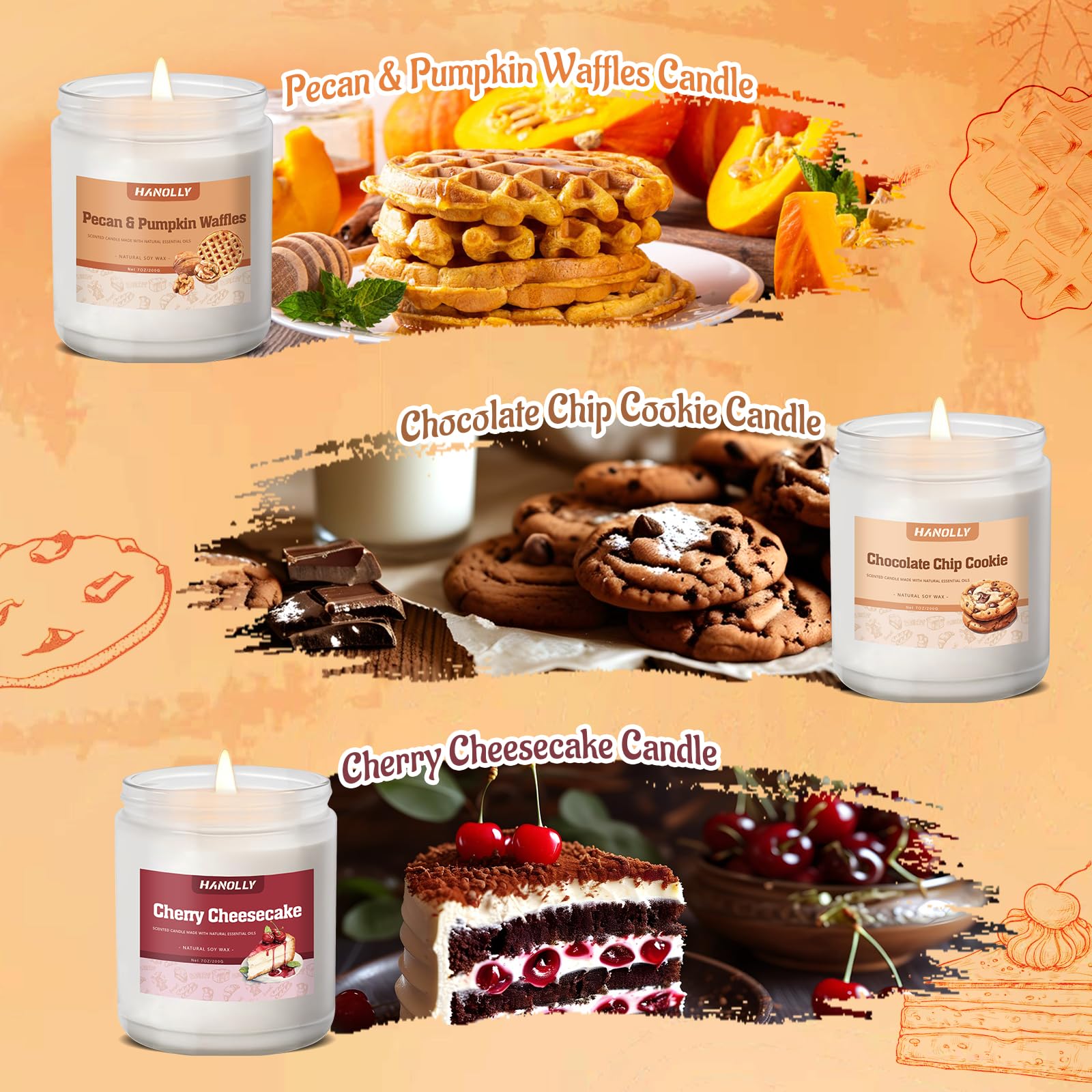 Hanolly Gingerbread candle fills room with festive spice