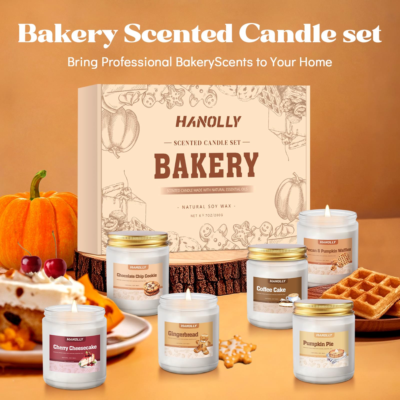 Lifestyle ambience image showing Hanolly candles elevating room mood