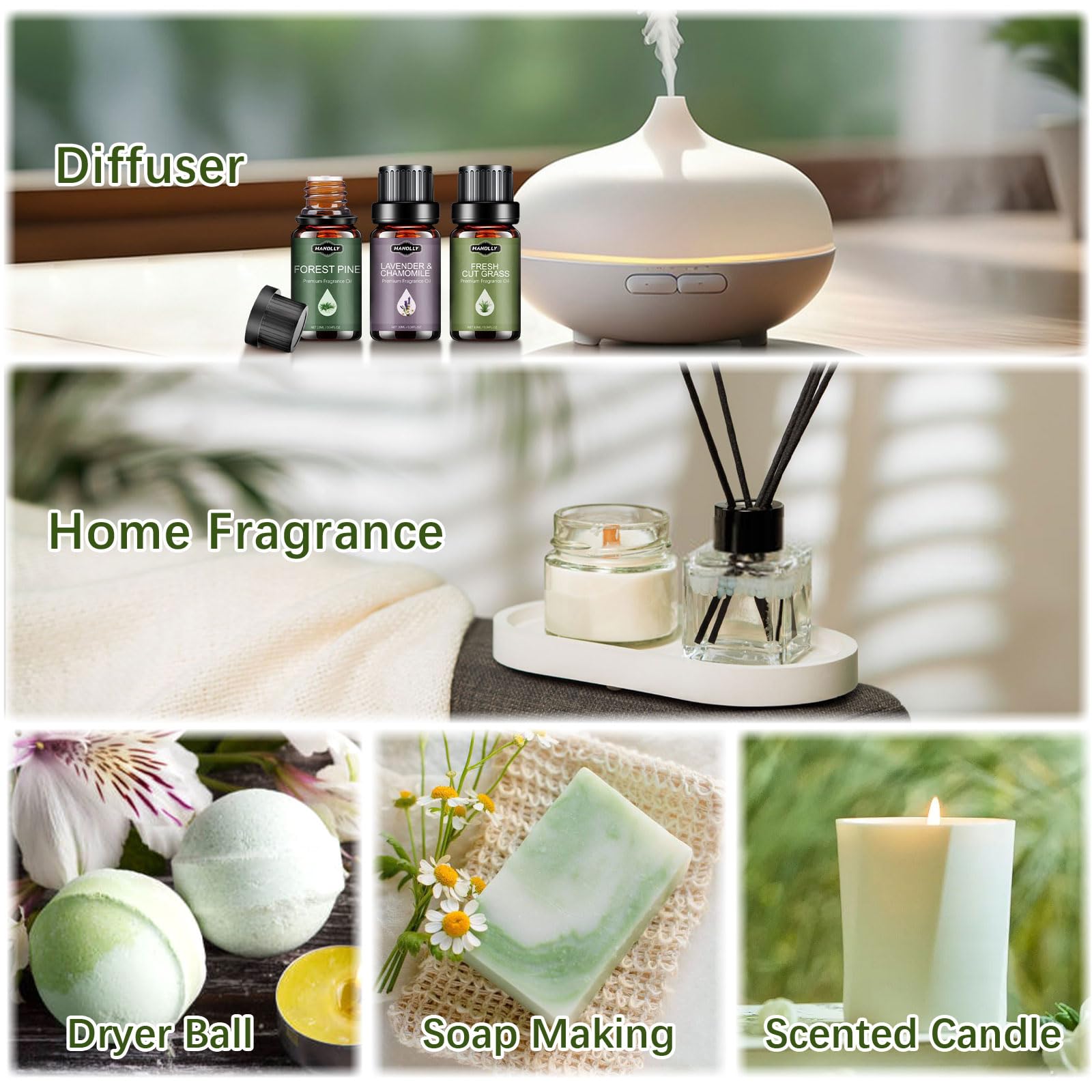 Hanolly dark-glass bottle protects oils from light for longer freshness